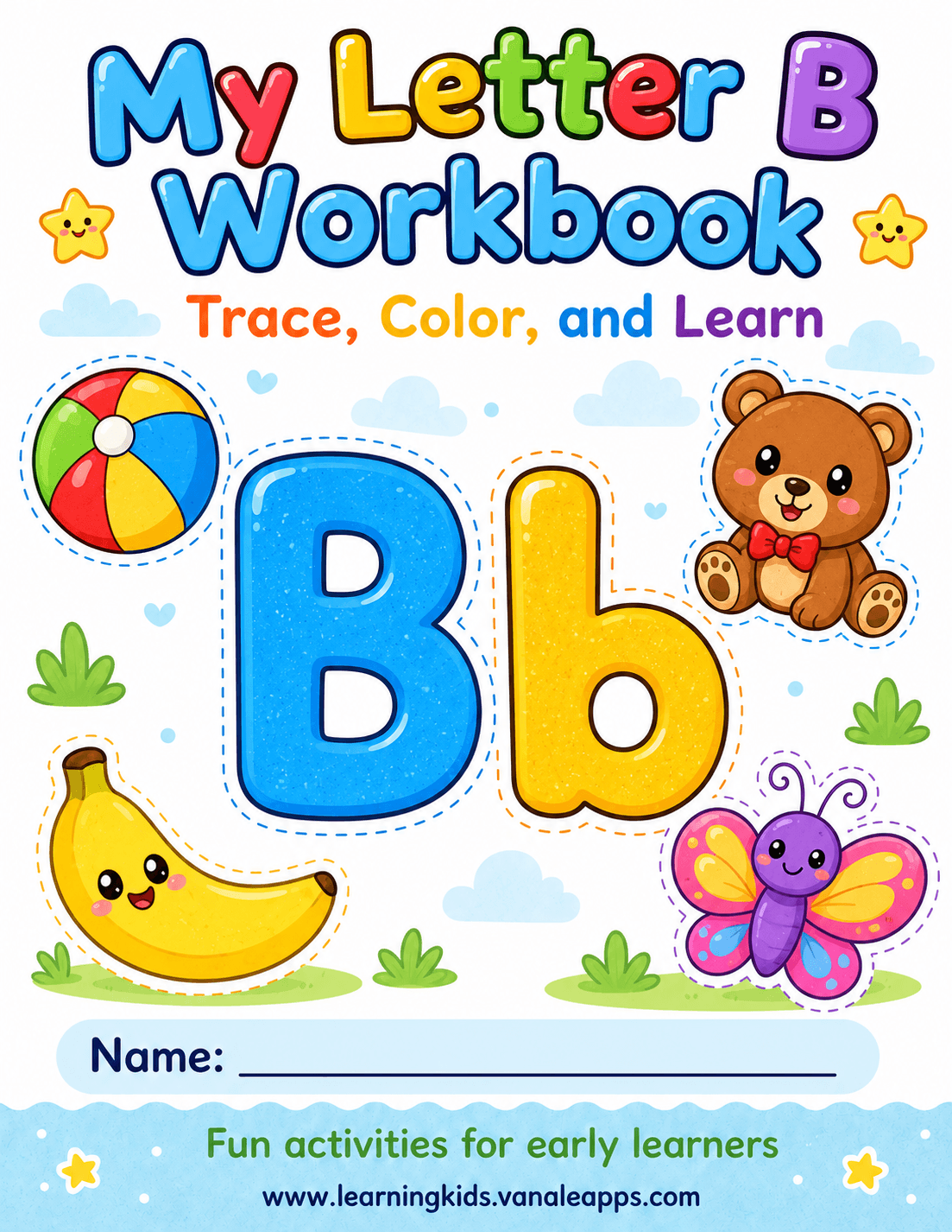 My Letter B Workbook cover sample